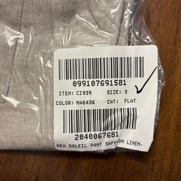 J. Crew Soleil Linen Pants S NWT Flax Cream White CI939 J.Crew Travel Beach - Picture 5 of 5